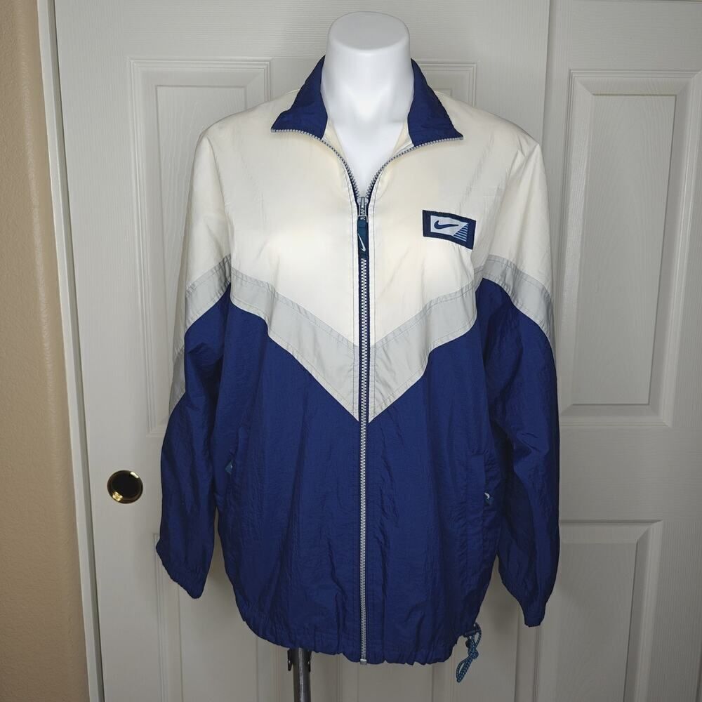 Vintage 90s Nike oversized color block windbreaker sz M (8/10)